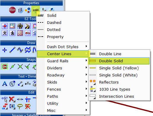d) With the line still selected, click on the Line Type properties button, then click