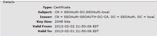 Compare the certificate subject from the event log to the certificate subject imported into your firewall and referenced by the service. Figure 6.2: Certificate Details 2.