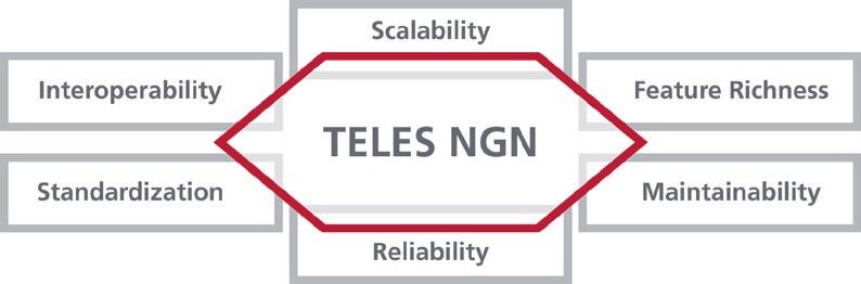 TELES NGN is composed of carrier-grade and scalable platforms which enable wholesale and retail long-distance network operators to migrate their networks to VoIP-based Next Generation Networks.
