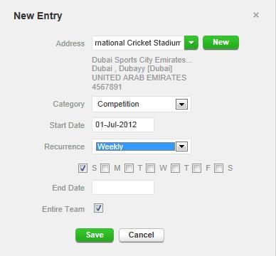 If the address relates to a specific date you are required to enter that date in this field. The date entered in this field cannot be a past date.