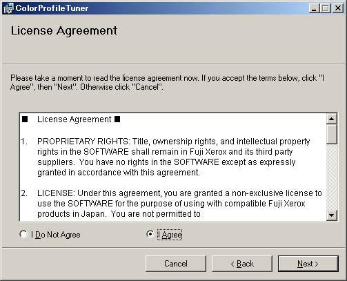 (1) Confirm the license agreement and click