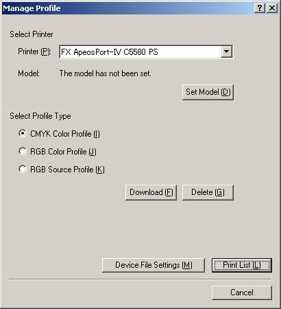 Installing ColorProfileTuner Step 3: Install a Device File Register the device file in ColorProfileTuner. Once this operation is complete, profiles can be created and adjusted.