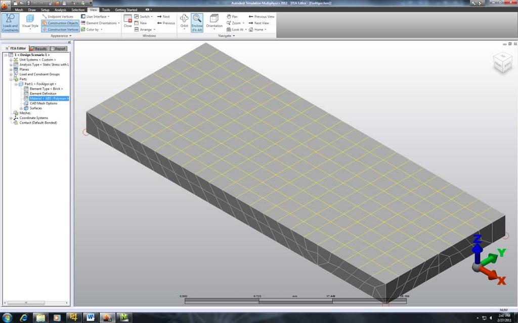 in Autodesk Simulation Multiphysics and Simulation Mechanical, and a number of tests have already been done in the past