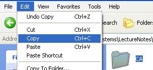 Copy a Folder Method 01 Select the folder Edit menu Copy Go to the place Edit menu Paste Method 02 Right Click the