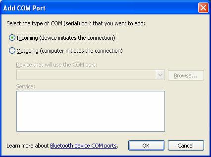 COM Ports tab Click on the COM Ports tab. We will need to create an Incoming COM Port to use with ActiveSync.