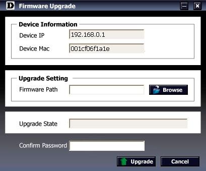 Figure 21 SmartConsole Device Password Manager Firmware Upgrade Select a switch from the Device List, then clicking on this icon the Firmware Upgrade window will pop up.