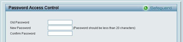 5 Configuration D-Link Web Smart Switch User Manual Figure 42 System > Password Access Control Configuration > 802.