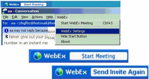 REISSUING INSTANT MEETING INVITATIONS After you start an instant meeting from Sametime, an invitation link is sent to the chat participants via the chat window.