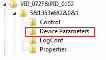 Parameters For Vista, the path is: