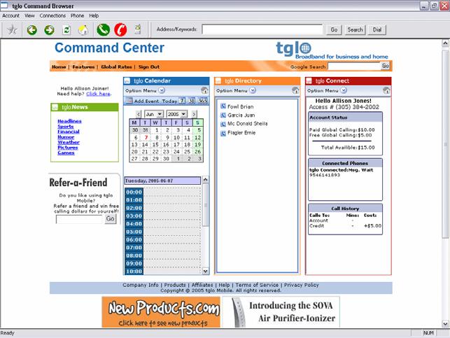 Chapter 8 tglo Command Browser The Command Browser is a powerful Internet browser and communications tool.