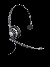 Its featherweight materials and leatherette earpads ensure luxurious comfort, while its unique curved, telescoping microphone and pivoting boom deliver crystal-clear, private conversations.