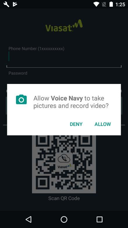 Permissions Camera Phone calls Contacts Select ALLOW to permit the app