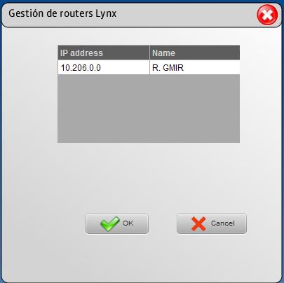 In order to add one registered Lynx Router, the user should click on the table entry, and then the Accept button will be shown.