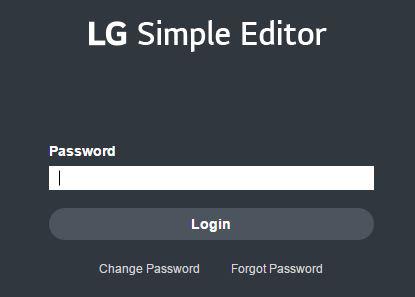 8 Login 1 Enter your password and click Login button. The preset password for the initial access is 000000. Change Password 1 Click Change password on the login screen.
