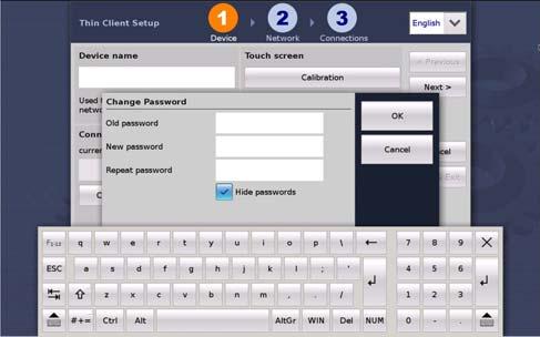 The next step is to change the standard password from admin into something else.