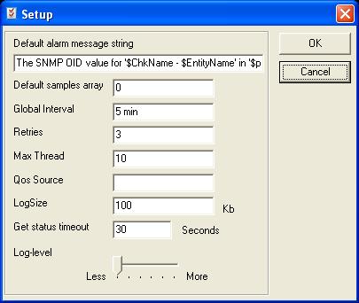 Initial Configuration Enter Probe Settings Click the General Setup button on the toolbar ( ) to bring up the NetApp Probe Settings dialog.
