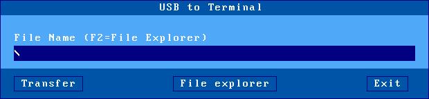 Tools and Statistics Select the [Upgrade]-[Config File]-[USB to Terminal] menu from the AX3000 set-up.
