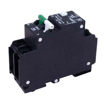 Supplemental GFCI Ground Fault Interrupt CE approved UL077 and UL053 recognized Small frame size (mm wide) Single pole plus switched neutral earth leakage protection Trip point is unaffected by