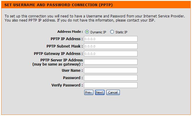 Select Static if your ISP assigned you the IP address, subnet mask, gateway, and DNS