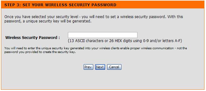 Section 4 - Security If you selected Good, enter a WEP encryption key (13 characters or 26 Hex (A-F,