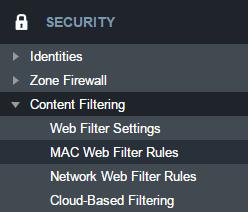 CONTENT FILTERING WEBFILTER SETTINGS General Settings Enable Webfilter: Selecting Enable Webfilter will enable the webfiltering service.
