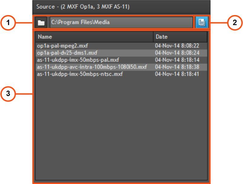 USER MANUAL OpenCube XFConverter 2.0 2.2 Source Directory Pane Illustration The Source Directory pane contains the areas highlighted on the screenshot below.