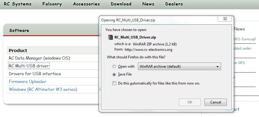 STEP 1 Download driver: The USB driver can be found at the Download/Software section of our website: http://www.rc-electronics.org/index.php?link=software_download.