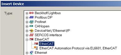 Commissioning Fig. 58: Selecting the EtherCAT connection (TwinCAT 2.