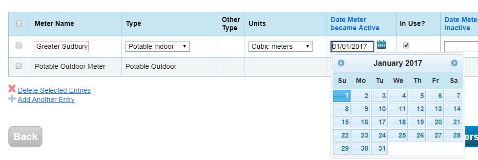 Click on the name for the Meter Name field and enter the desired label for the meter 6.
