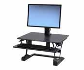 Weight capacity: 10 40 lbs (4,5 18,1 kg) *Based on the lower keyboard tray, the WorkFit-TLE may not be suitable for taller users due to the keyboard tray height when standing.