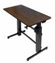 FULL-SIZE DESK WorkFit-D The large worksurface on this non-powered, height-adjustable desk is perfect for those who need a lot of work space and wish to keep existing desktop setups.