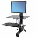 TAA compliant CUSTOMIZABLE BASE WorkFit-B Convert your cubicle or work area into a height adjustable standing workstation.