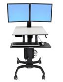 WorkFit-SR Offers the benefits of the WorkFit-S, along with a spacious worksurface to fit a keyboard, mouse and other desktop items Black Dual Monitor 33-407-085 1 Monitor 33-415-085 White Dual