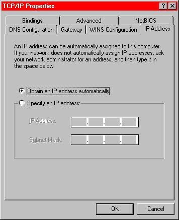 Chapter 4: Setting Up for Configuration Obtaining a Dynamic IP Address for the PC When DHCP is enabled, the modem can provide an IP address dynamically to devices on the LAN.