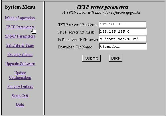 Defining TFTP Parameters DEFINING TFTP PARAMETERS A TFTP server is a device on the LAN or WAN from which you can download software updates to your modem.