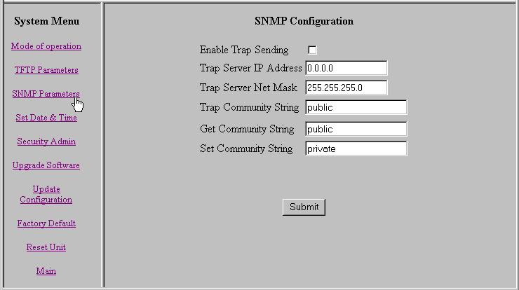Chapter 5: Configuring System Settings DEFINING SNMP PARAMETERS The modem has an SNMP agent that allows it to be managed remotely by a Network Management System (NMS).