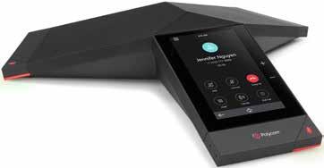 264UC) Connect via US, luetooth/nfc* or IP and use Polycom Trio as a speakerphone for cloud based conferences or multi-media playback Local 5-way HD Voice conference Dual registration of