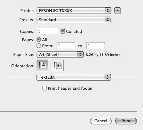 5 When performing borderless or banner printing; see U Borderless Printing on page 98, U Enlargements and Horizontal and Vertical Banners on page 86 To view basic print settings, select Printer