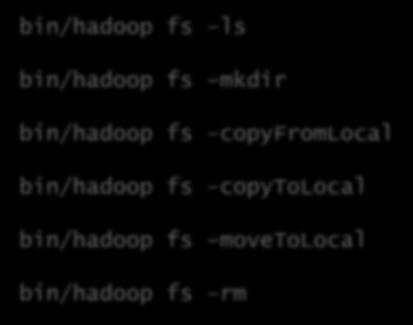 copyfromlocal bin/hadoop fs