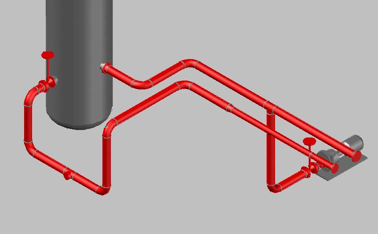 AutoPipe The AutoPipe command can be found on the 3DDesign pulldown, on the CP Pipe Ribbon Tab, or on the Design toolbar as shown.
