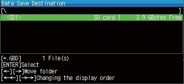 The Folder Name Input menu is displayed. (4) A text input box is displayed. Let's create a folder named "TEST".