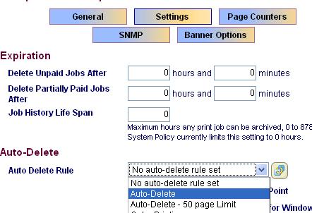 Select the Settings Tab and scroll down to the Auto-Delete section From the Auto-Delete Rule drop down menu select the Auto-Delete