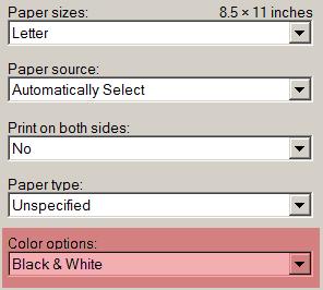 Auto-Delete Rule by Color If you have a color printer and want to charge one price for Black and White and a second for Color print jobs, you must create two print queues, one for Black and White