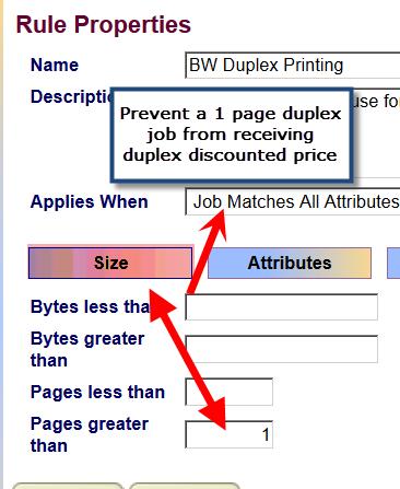 Save The newly created Duplex Printing rule now appears under the Pricing section: Oversized Pricing GoPrint s