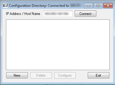 Configuration of the ELSD 2 Enter the IP address or host name of the LAC/E box that your instrument is connected to into the pop-up screen Configuration Directory and click Connect.