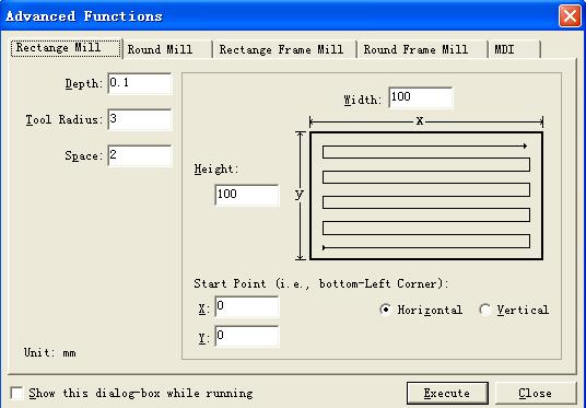In the dialog box, the manager set the starting position and the ending position of the procedure in executing process, then clicks the start button, the engine bed carries out the segment assigned