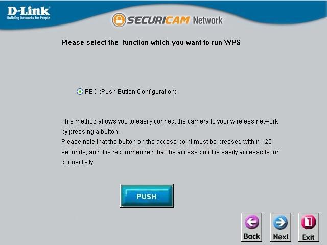 Section 3 - Configuration WPS - Push Button Setup Note: Click