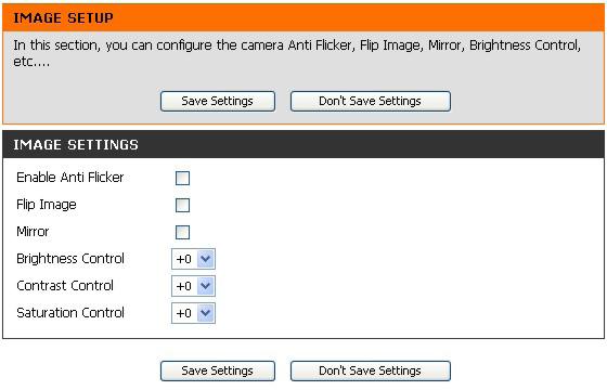 Section 3 - Configuration In this section, you can configure the image settings for your camera.