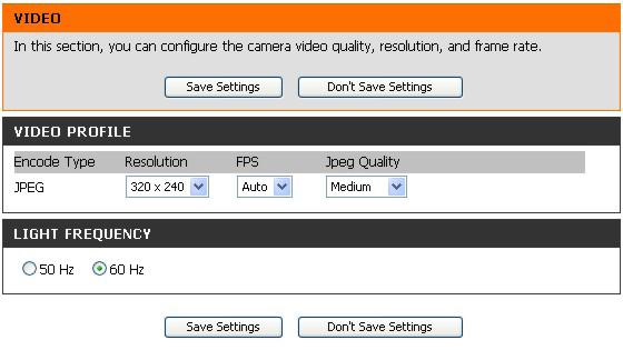 Section 3 - Configuration In this section, you can configure the video settings for your camera.