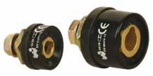 Dinse built-in connectors: sockets Bayonet connector in robust version, simple and secure, easy to mount, optimal safety as brass parts are totally protected by the rubber sleeves. EN 45014.41.